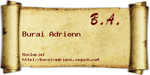 Burai Adrienn névjegykártya